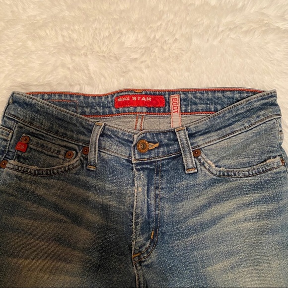 BIG STAR Light Blue Wash Bootcut Jeans 26 - Picture 8 of 9